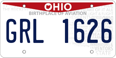 OH license plate GRL1626