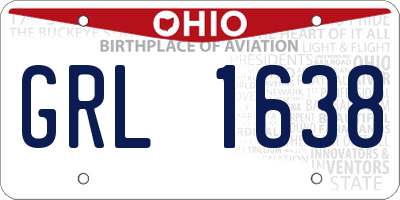 OH license plate GRL1638