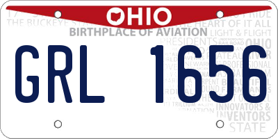 OH license plate GRL1656