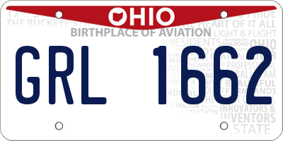 OH license plate GRL1662