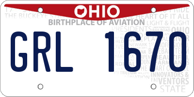 OH license plate GRL1670