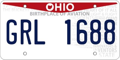 OH license plate GRL1688