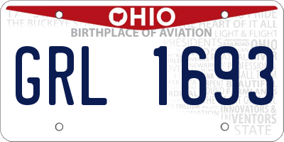 OH license plate GRL1693