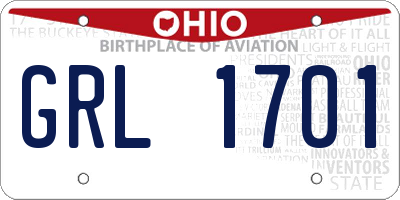 OH license plate GRL1701