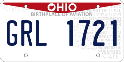 OH license plate GRL1721