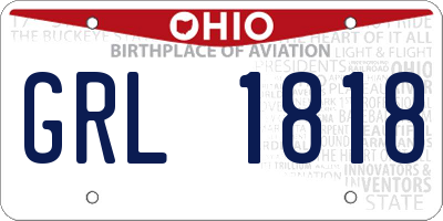 OH license plate GRL1818