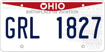 OH license plate GRL1827