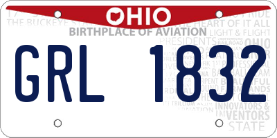 OH license plate GRL1832