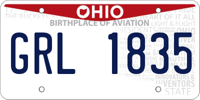 OH license plate GRL1835