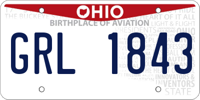 OH license plate GRL1843