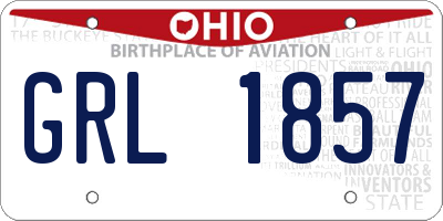 OH license plate GRL1857