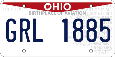 OH license plate GRL1885