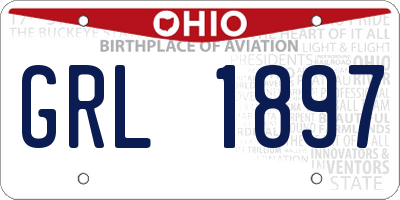 OH license plate GRL1897