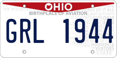 OH license plate GRL1944