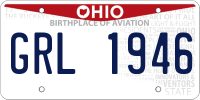 OH license plate GRL1946
