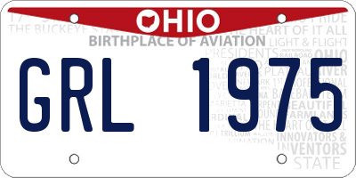 OH license plate GRL1975