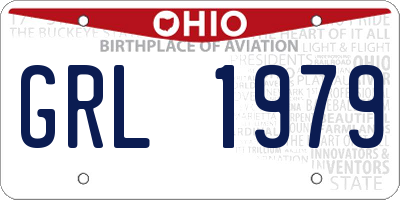 OH license plate GRL1979