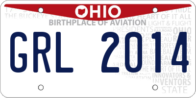 OH license plate GRL2014