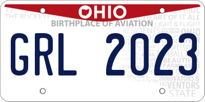 OH license plate GRL2023