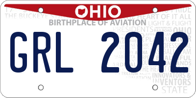 OH license plate GRL2042