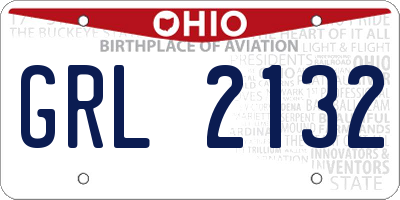 OH license plate GRL2132