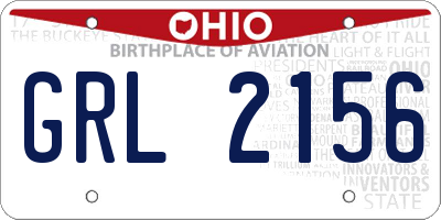 OH license plate GRL2156