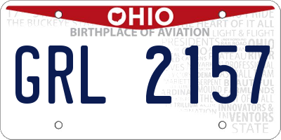 OH license plate GRL2157