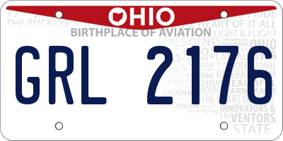 OH license plate GRL2176