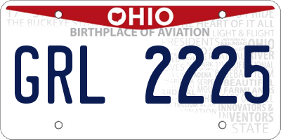 OH license plate GRL2225