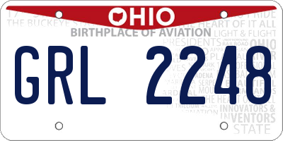 OH license plate GRL2248