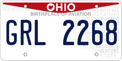 OH license plate GRL2268