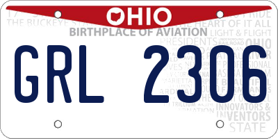 OH license plate GRL2306