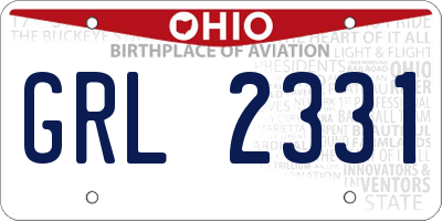 OH license plate GRL2331
