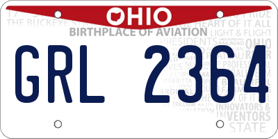 OH license plate GRL2364