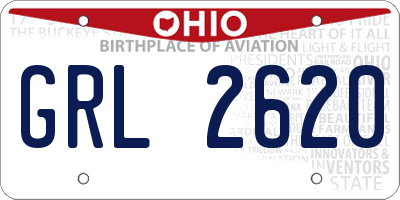 OH license plate GRL2620