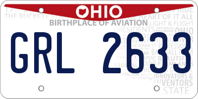 OH license plate GRL2633