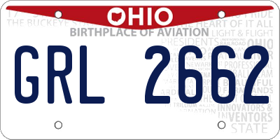 OH license plate GRL2662