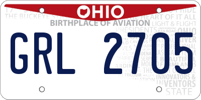 OH license plate GRL2705