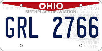 OH license plate GRL2766