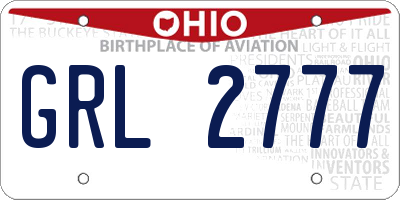 OH license plate GRL2777