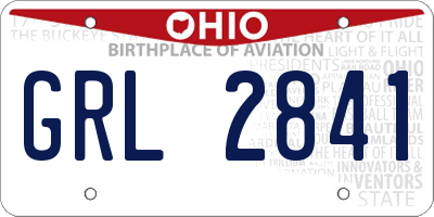 OH license plate GRL2841