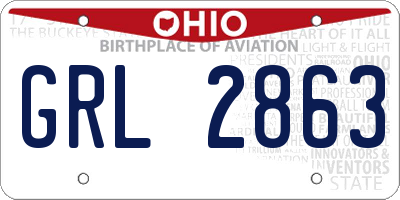 OH license plate GRL2863