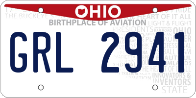 OH license plate GRL2941