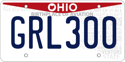 OH license plate GRL300