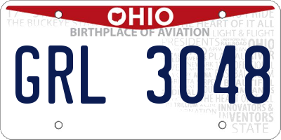 OH license plate GRL3048