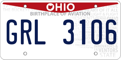 OH license plate GRL3106