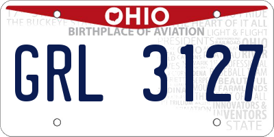 OH license plate GRL3127