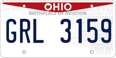 OH license plate GRL3159