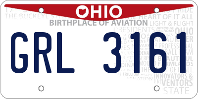 OH license plate GRL3161