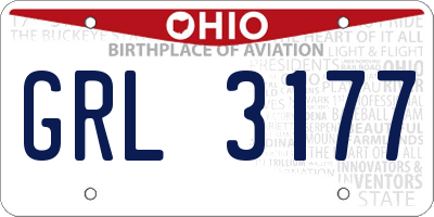 OH license plate GRL3177